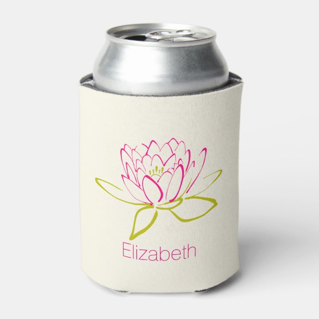 Personalisierte Lotus Blume/Wasserlilie Dosenkühler (Kanne Vorderseite)