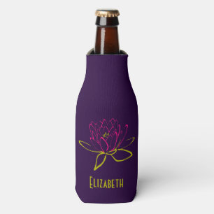 Personalisierte Lotus Blume/Wasserlilie Flaschenkühler