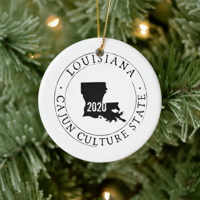 Personalisierte Louisiana Keramik Ornament (Baum)