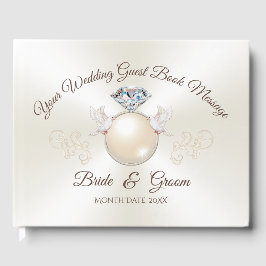 Personalisierte Love Bird Elegante Hochzeitshauptb Gästebuch