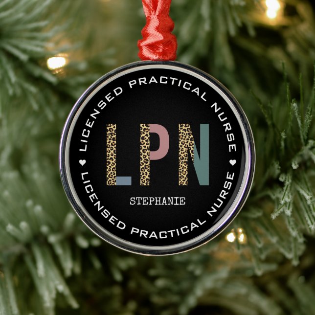 Personalisierte LPN lizenzierte Krankenversicherun Ornament Aus Metall (Baum)