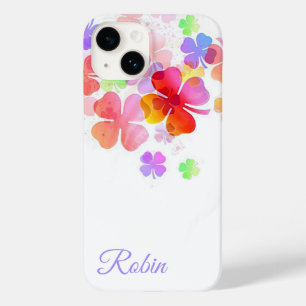 Personalisierte Lucky Four Leaf Clolies Case-Mate iPhone 14 Hülle