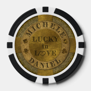 Personalisierte Lucky in Love Las Vegas Poker Chip