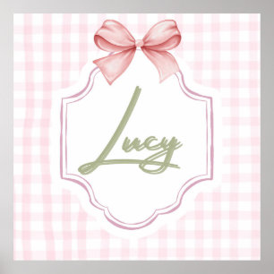 Personalisierte Lucy Baby Mädchen Kinderzimmer Sch Poster