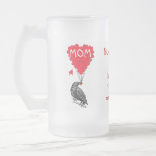 Personalisierte lustige Krähmütter Mattglas Bierglas