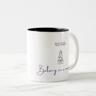 Personalisierte lustige Kunstliebhaber-Geschenke f Zweifarbige Tasse