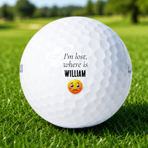 Personalisierte lustige verlorene Golfbälle