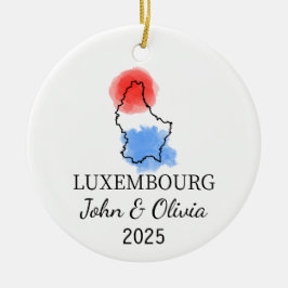 Personalisierte Luxemburger Verzierung, luxemburgi Keramik Ornament