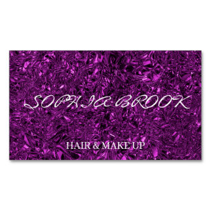 Personalisierte luxuriöse, violett zerkleinerte F Magnetische Visitenkarte