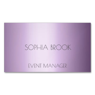 Personalisierte luxuriöse violette Metallfolie Magnetische Visitenkarte
