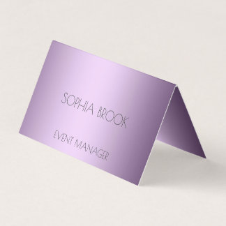 Personalisierte luxuriöse violette Metallfolie Visitenkarten