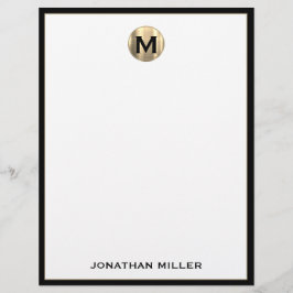 Personalisierte Luxus Monogram Letterhead mit Name Briefbogen