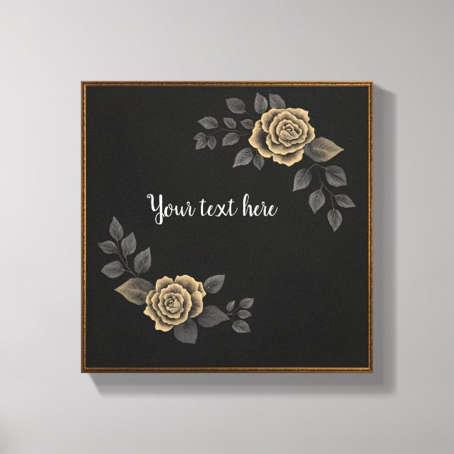 Personalisierte Luxus-Wall-Kunst - Eleganter Goldr Leinwanddruck (Vorderseite)