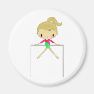 Personalisierte Mädchen gymnastisches Kleid u. Magnet