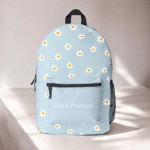Personalisierte, mädchenblaue, zeitgenössische Kin Bedruckter Rucksack
