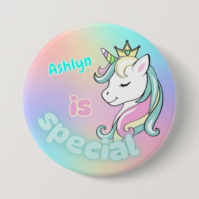 Personalisierte Magische Einhornspezifikation Button (Vorderseite)