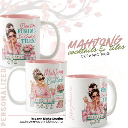 Personalisierte Mahjong-Cocktails & -Kacheln Keram Zweifarbige Tasse