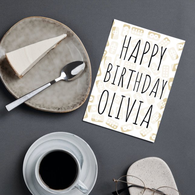 Personalisierte Mahjong-Fliesen - Geburtstagskarte (Von Creator hochgeladen)