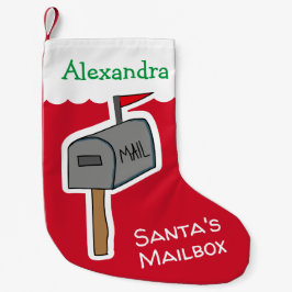 Personalisierte Mailbox des Funny Red Santa Kleiner Weihnachtsstrumpf