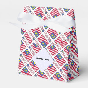 Personalisierte Malaysia-Flagge gekachelt Geschenkschachtel