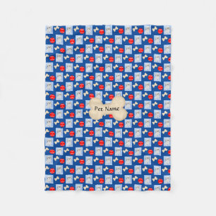 Personalisierte Malshi Blue Fleecedecke