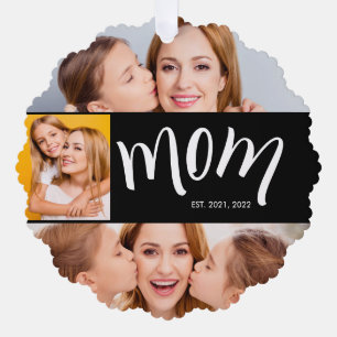Personalisierte Mama 4 Foto-Collage Kinder Ornament Karte