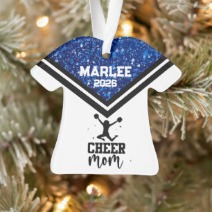 Personalisierte Mama Blue & Black Cheer Ornament