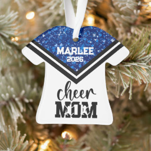 Personalisierte Mama Blue & Black Cheer Ornament