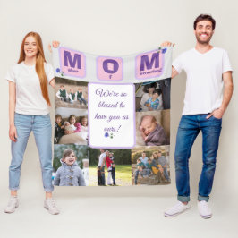Personalisierte Mama Foto Fleece Blanket