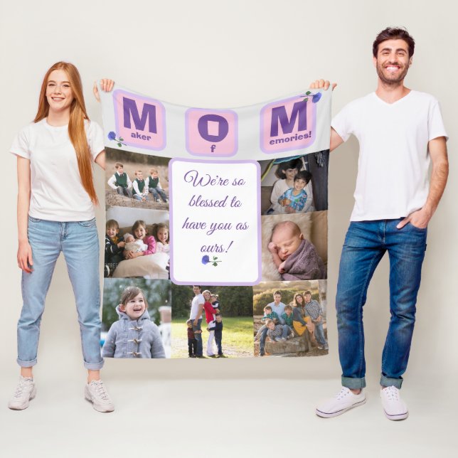 Personalisierte Mama Foto Fleece Blanket (Beispiel)