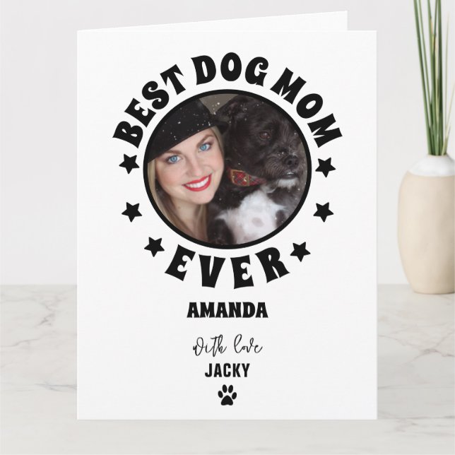 Personalisierte Mama für den besten Hund je benutz Karte (Vorderseite)