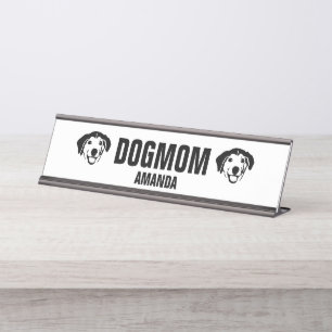 Personalisierte Mama für Hunde Schreibtischnamensplakette