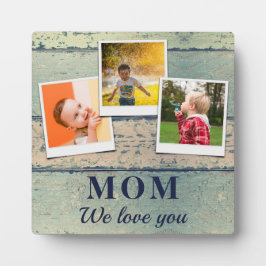 Personalisierte Mama Kinder Kinder 3 FotoCollage Fotoplatte