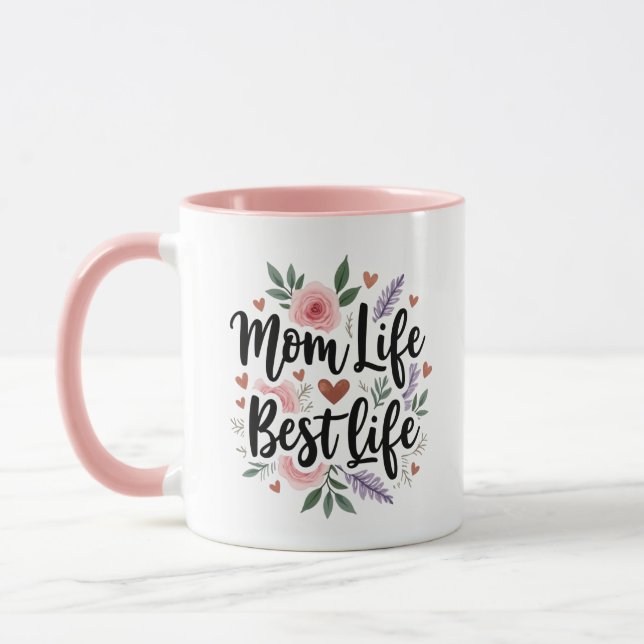 Personalisierte Mama Lebensqualität Tasse (Links)