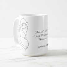 Personalisierte Mama | Schwangerschaft Silhouette 