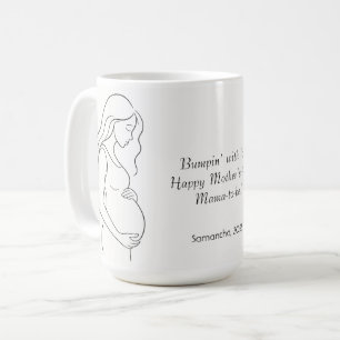 Personalisierte Mama   Schwangerschaft Silhouette  Kaffeetasse