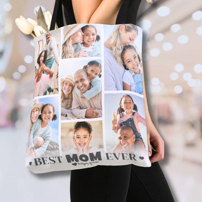 Personalisierte Mama Tasche (Personalized Photo Collage Mom Tote Bag)
