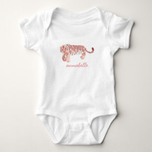Personalisierte Mama Tiger & Cub Girl Babybodysuit Baby Strampler