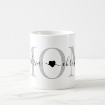 Personalisierte Mama Typografie Herz