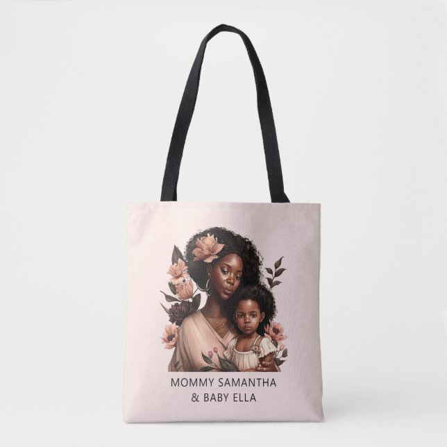 Personalisierte Mama und Tochter (21) Tasche (Vorderseite)