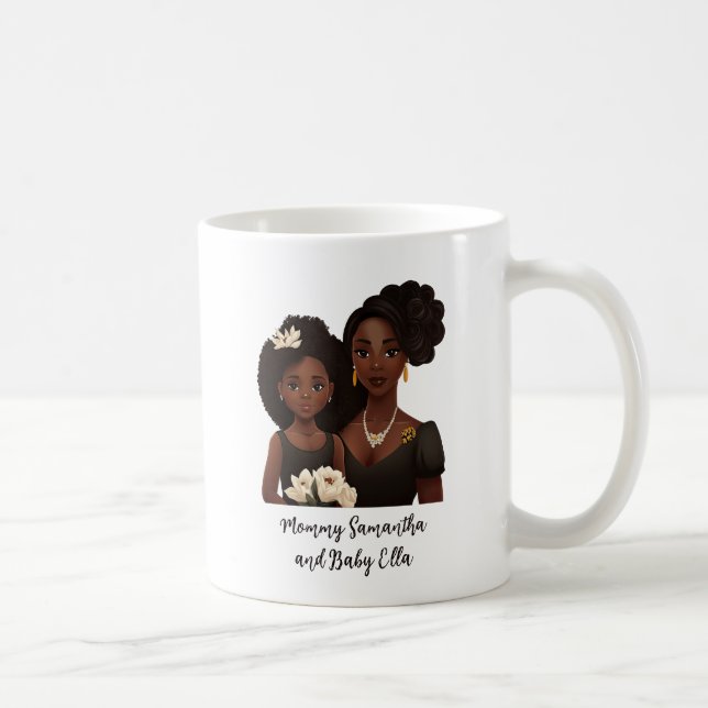 Personalisierte Mama und Tochter (6) Kaffeetasse (Rechts)