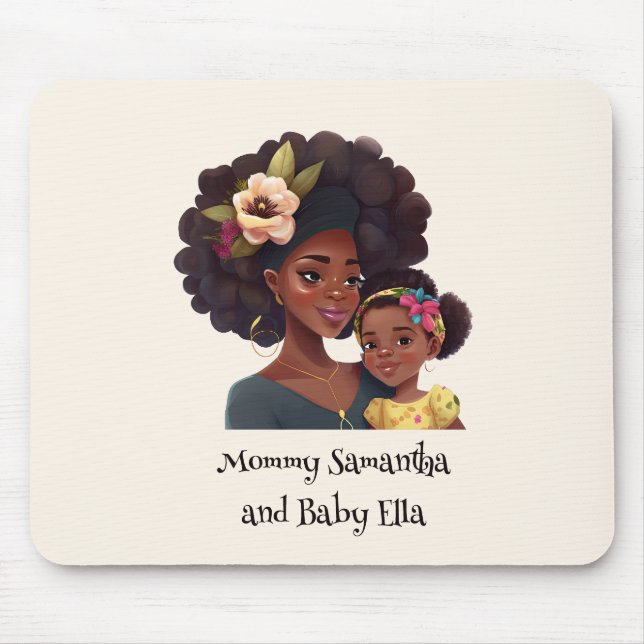 Personalisierte Mama und Tochter (8) Mousepad (Vorne)