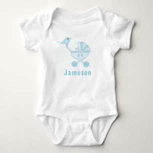 Personalisierte Mama-Vogel-und-Baby-Kinderwagen Baby Strampler