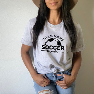 Personalisierte Mama von Ash Gray Soccer Tri-Blend Shirt