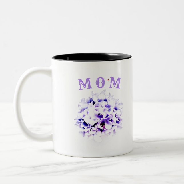 Personalisierte Mama Zweifarbige Tasse (Links)
