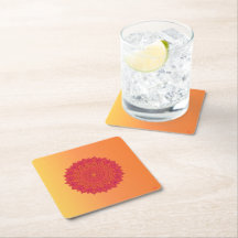 Personalisierte Mandala-Papiersets für Getränkeunt