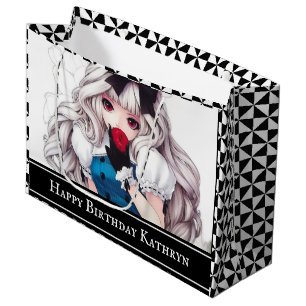 Personalisierte Manga Kunst "Alice " Große Geschenktüte