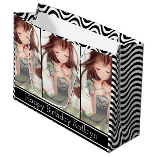 Personalisierte Manga Kunst "Jenny " Große Geschenktüte