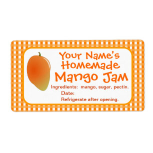 Personalisierte Mango-Marmeladen-einmachendes Glas