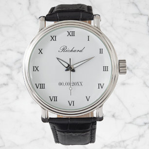 Personalisierte Männer beobachten Geburtstag oder Armbanduhr